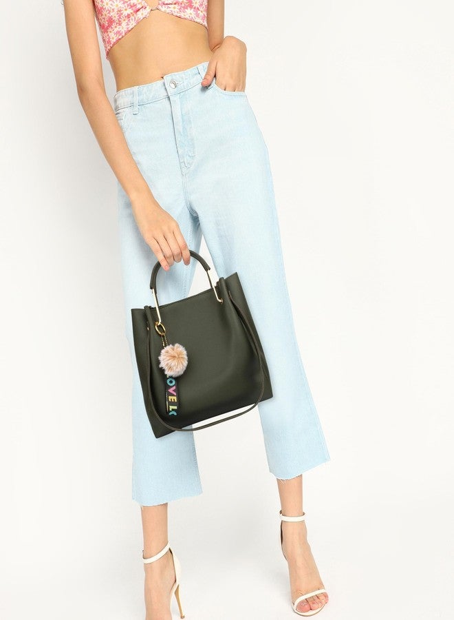 Vintage Women Green Hand-held Bag - Image 3